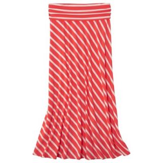 Mossimo Supply Co. Juniors Fold Over Maxi Skirt   Bright Coral L(11 13)