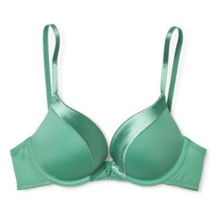 Self Expressions By Maidenform Womens Satin Push Up Bra 5646   Turquoise 38C