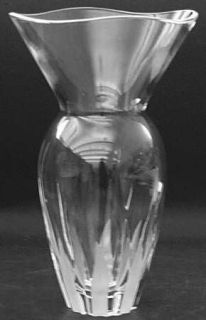 Mikasa Flame DAmore Flared Vase   Cut Frosted Swirls, No Trim