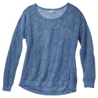 Mossimo Supply Co. Juniors Plus Size Mesh Pullover Sweater   Blue 1