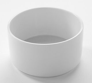 American Metalcraft 10 oz Round Jar   White Porcelain