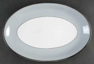 Grace Graymont (Platinum Trim) 16 Oval Serving Platter, Fine China Dinnerware  