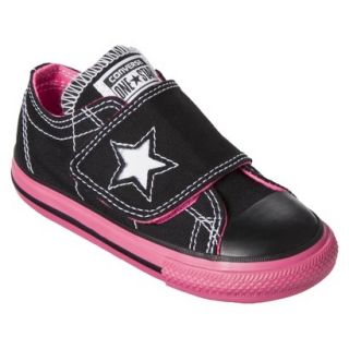Toddler Girls Converse One Star One Flap Sneaker   Black Pink 9