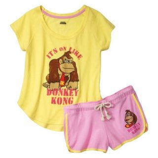 Donkey Kong Juniors Pajama Set   Yellow XS(1)