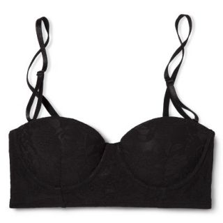 Self Expressions By Maidenform Womens Lace Crop Bustier 5659   Black 36D