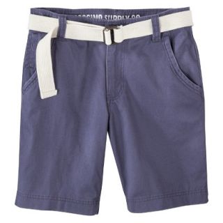 Mossimo Supply Co. Mens Belted Flat Front Shorts   Tear Drop Blue 30
