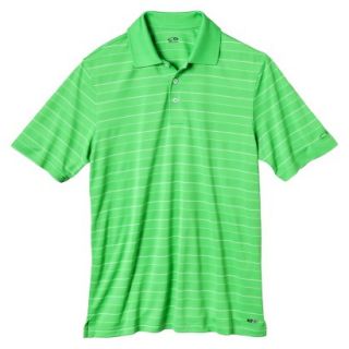 Mens Golf Polo Stripe   Green Envy XXL