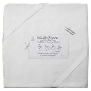 Swaddle Designs Organic Ultimate Receiving Blanket   Ivory with Cream Trim