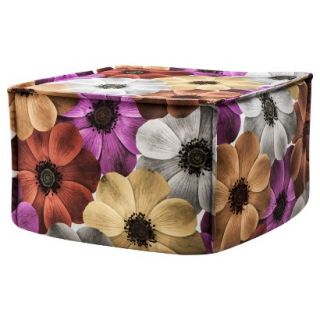 Pouf Upholstered Pouf   Multicolored Floral