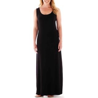 A.N.A Sleeveless Print Maxi Dress   Plus, Black