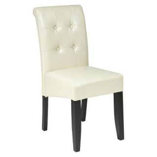 Dining Chair Office Star Parsons Chair with Button Back   Cream