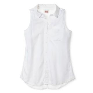 Mossimo Supply Co. Juniors Sleeveless Shirt   Fresh White M(7 9)