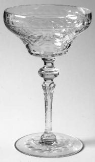 Seneca 1258 1/2 2 Champagne/Tall Sherbet   Stem #1258 1/2, Cut Dot & Swag Design