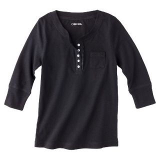 Cherokee Girls 3/4 Sleeve Shirt   Ebony XS