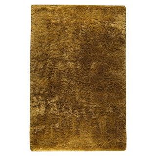 Hand woven Suns Deep Gold Polyester Rug (5 X 8)