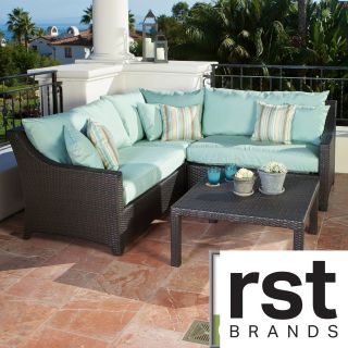 Rst Brands Rst 4 piece Sectional Sofa And Table Blue Size 4 Piece Sets