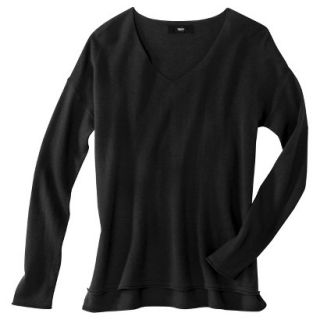 Mossimo Womens V Neck Pullover Sweater   Black XL