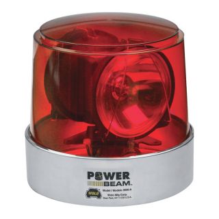 Wolo Power Beam Halogen Rotating Warning Light   Red, Model 3610 R