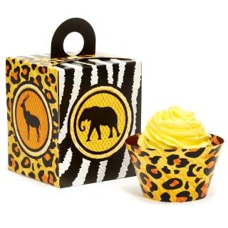 Safari Adventure Party Cupcake Wrapper Combo Kit