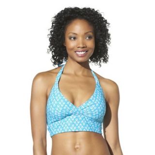 Mossimo Womens Mix and Match Printed Midkini Swim Top  Cool Blue S