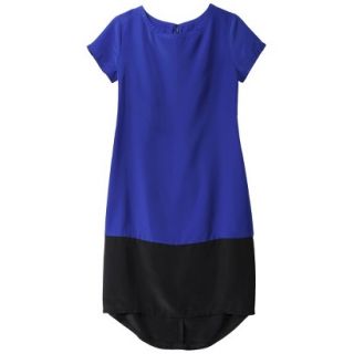 Mossimo Womens Short Sleeve Shift Dress   Athens Blue/Black   M