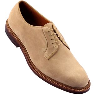 Alden Mens Plain Toe Blucher Milkshake Suede Shoes, Size 7 D   D3406