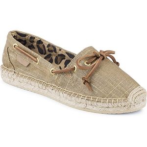 Sperry Top Sider Womens Katama Metallic Linen Shoes, Size 8.5 M   9153149