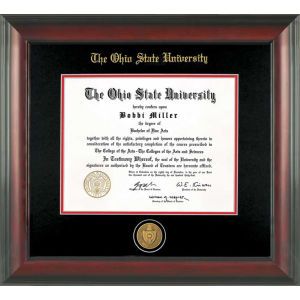 Ohio State Buckeyes Diploma Mahogany Frame