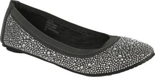 Womens Footzyfolds Crystal   Charcoal Slip on Shoes