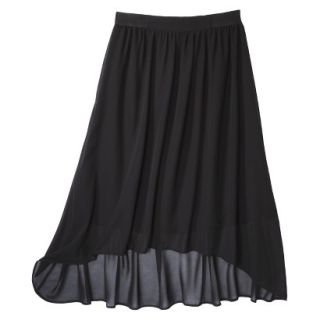 Merona Womens Chiffon Feminine Skirt   Black   S