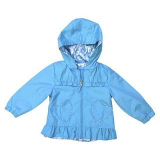 Pink Platinum Infant Toddler Girls Heart Pocket Jacket   Aqua 2T