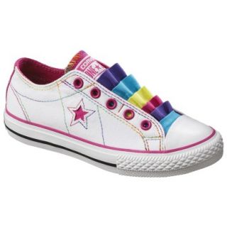 Girls Converse One Star Fancy Sneaker   White 4