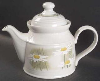 Royal Doulton Daisyfield Teapot & Lid, Fine China Dinnerware   Lambethware,White