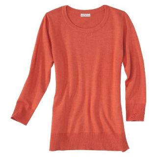 Merona Womens 3/4 Sleeve Pullover Sweater   Orange   XXL