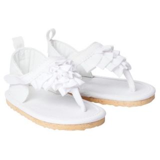 Just One YouMade by Carters Newborn Girls Ruffle Sandal   White 2