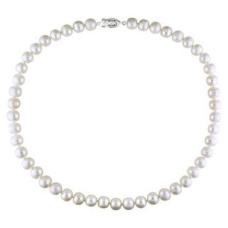 Cultured Freshwater Pearls Sterling Strand Silver Necklace   White