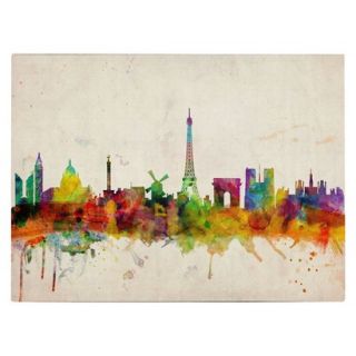 Paris Skyline Unframed Wall Canvas