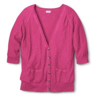 Mossimo Supply Co. Juniors Plus Size 3/4 Sleeve Boyfriend Sweater   Pink 1X