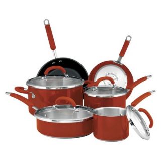 Rachael Ray Stainless Steel 10 piece Cookware Set, Red