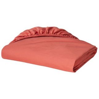 Threshold Ultra Soft 300 Thread Count Fitted Sheet   Coral (Queen)