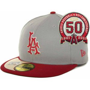 Los Angeles Angels of Anaheim New Era MLB Cooperstown Patch 59FIFTY Cap