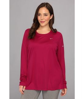 Nike Extended Size L/S Miler Womens Workout (Red)