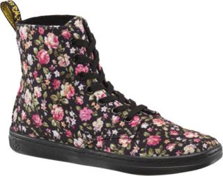 Womens Dr. Martens Hackney 7 Eye Boot   Black Rose Canvas Boots