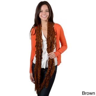 Journee Collection Womens Crochet Fringe Scarf