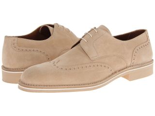 a. testoni Casual Suede Wingtip Mens Lace Up Wing Tip Shoes (Beige)