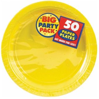 Yellow Sunshine Big Party Pack Dessert Plates