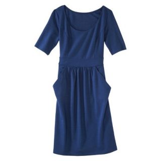 Merona Petites Elbow Sleeve Ponte Dress   Blue SP