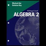 McDougal Littell High School Math Worked out Solution Key Algebra 2