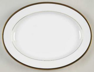 Noritake Elysee 16 Oval Serving Platter, Fine China Dinnerware   Black Band, Go