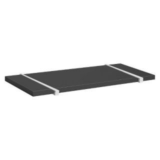 Wall Shelf Black Sumo Shelf With Silver Belt Supports   32W x 12D